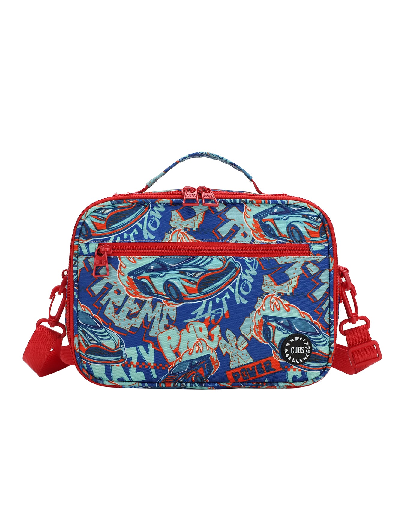 Car Flames cross body lunch bag