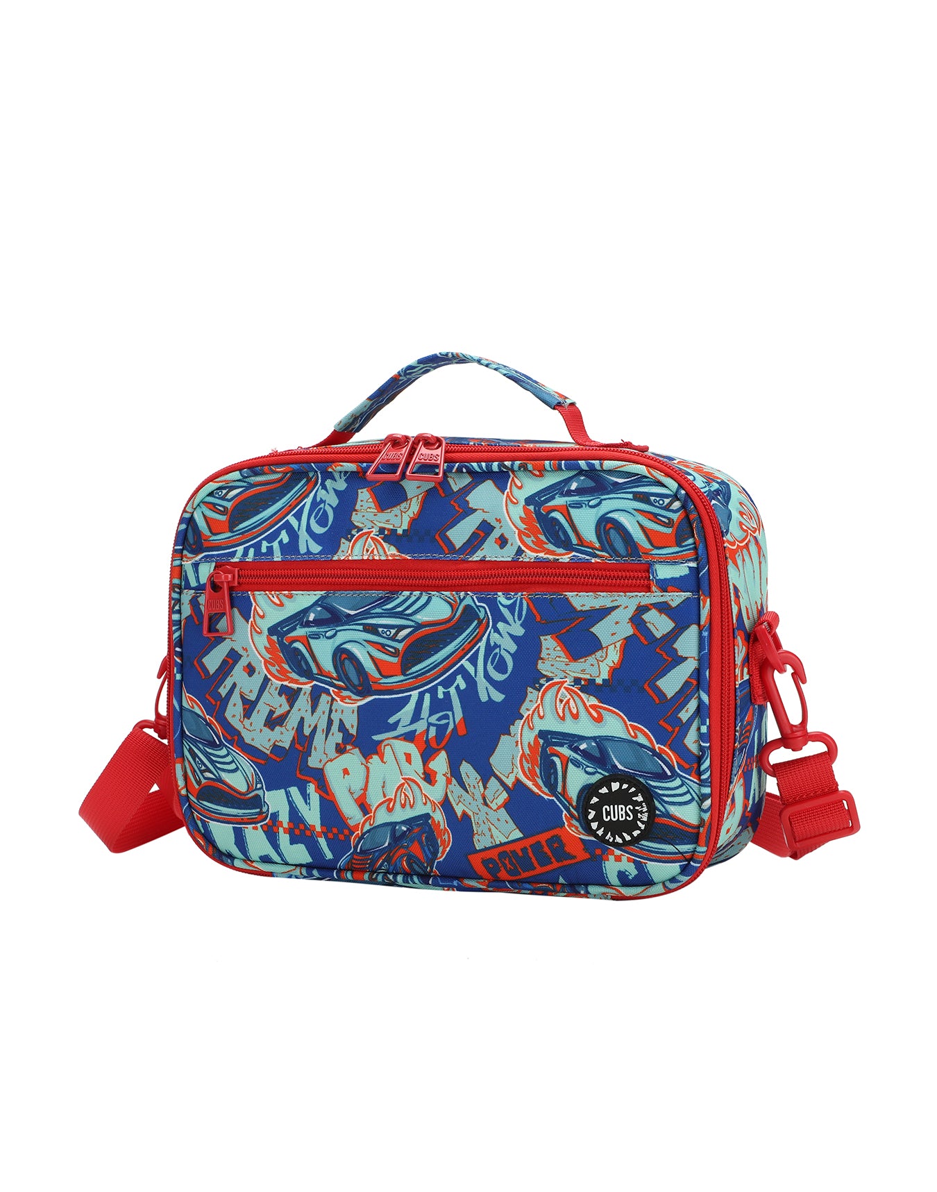 Car Flames cross body lunch bag