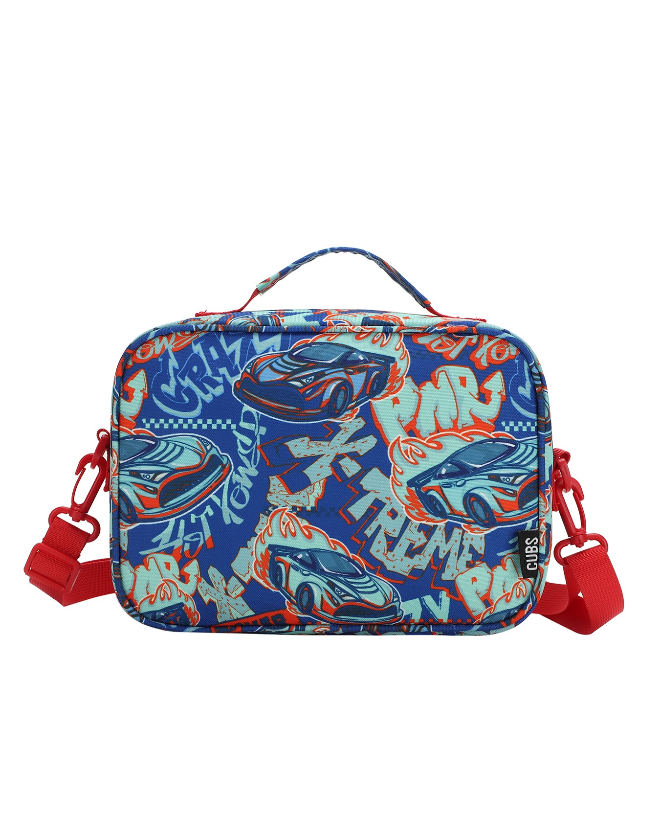 Car Flames cross body lunch bag