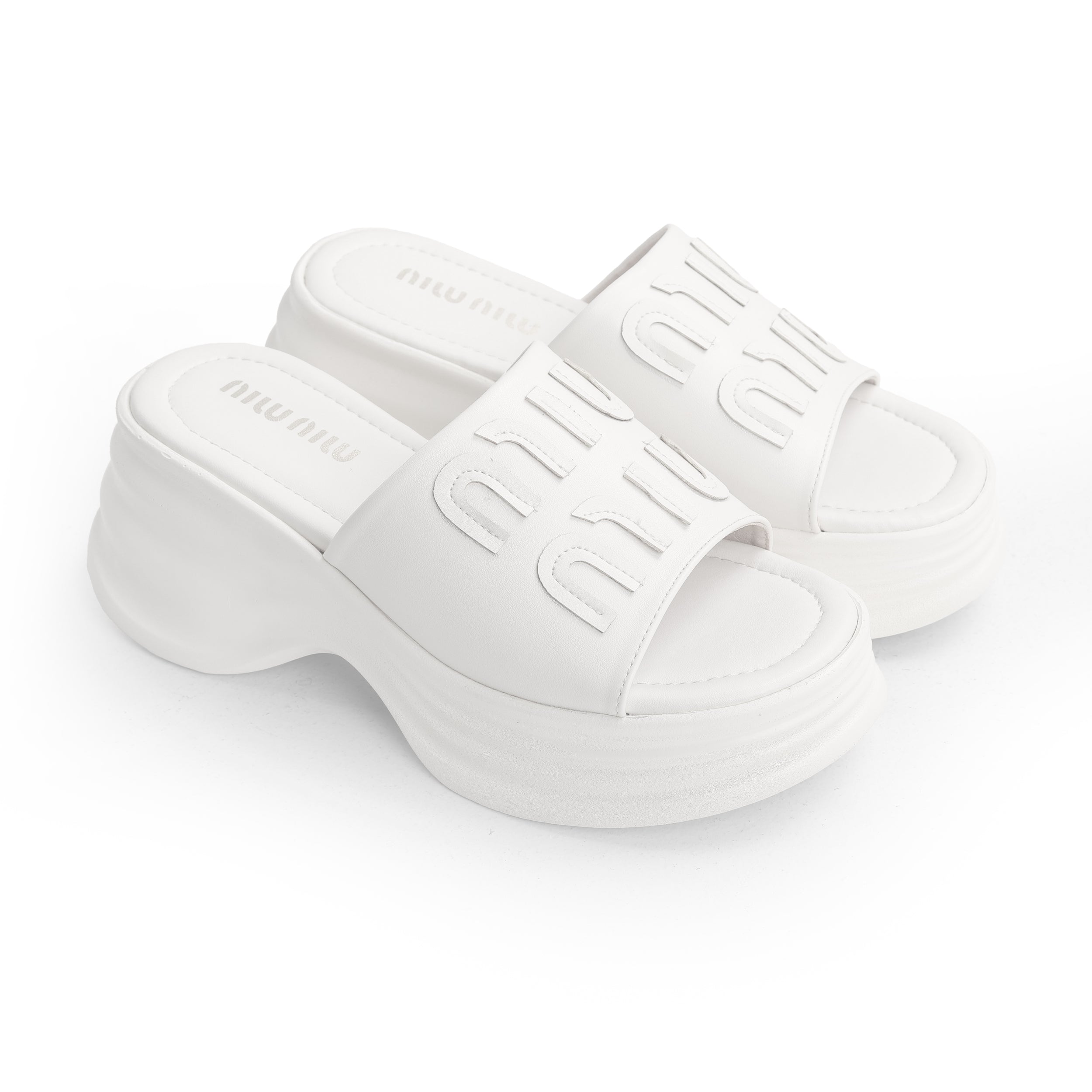 Crestina MIU MIU Slide in White