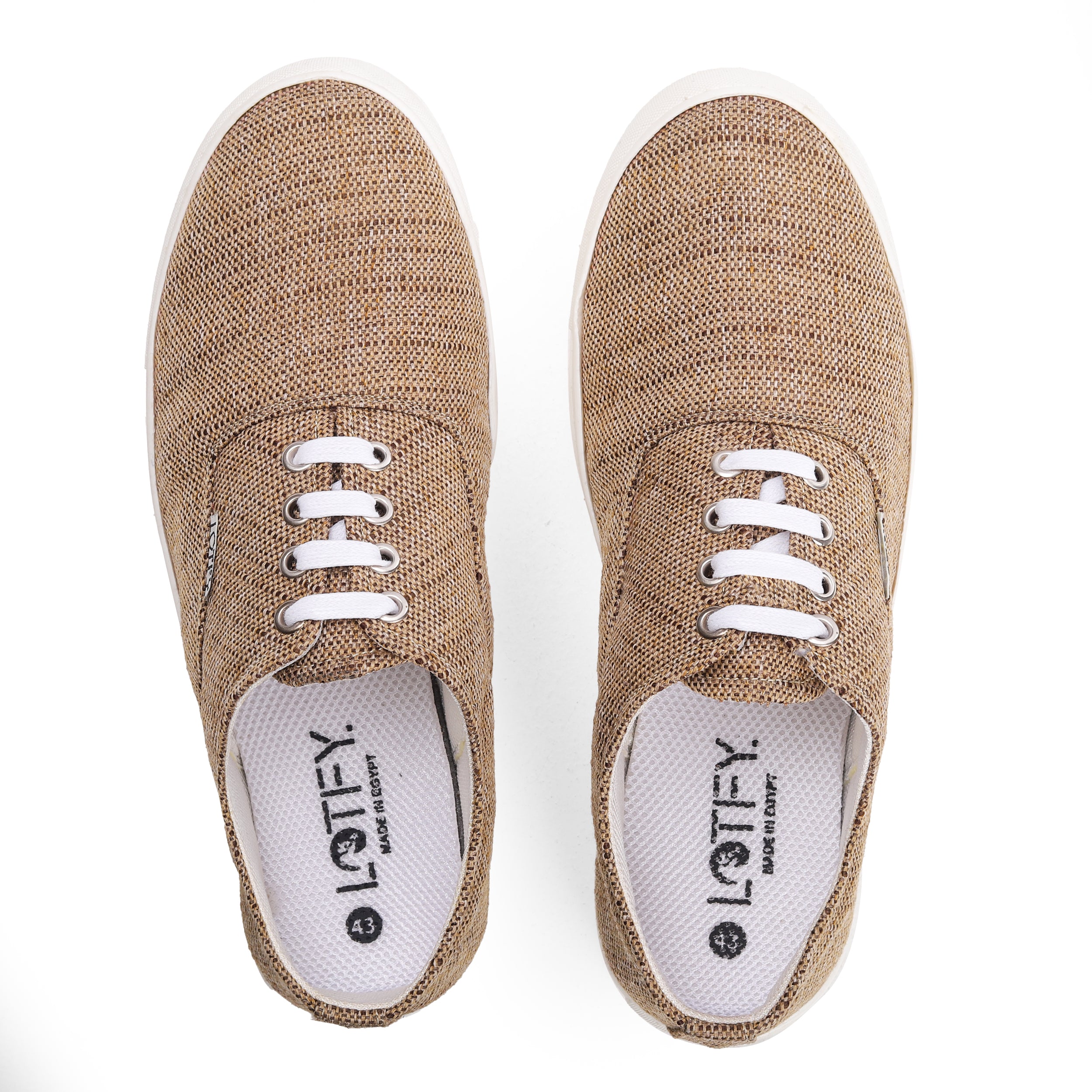Lotfy Flat Shoes For Men -Can 44 Beige