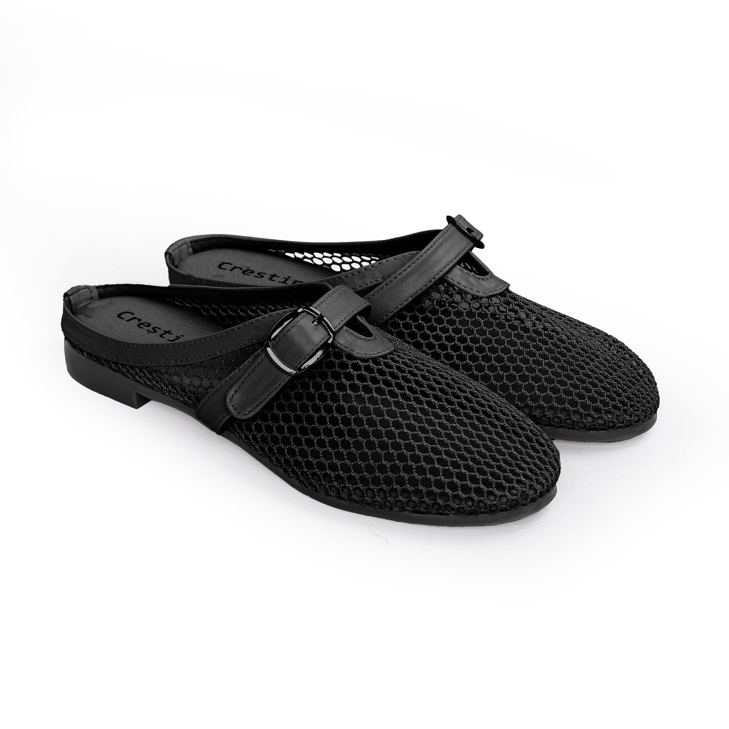 Crestina Mule For Women in Black