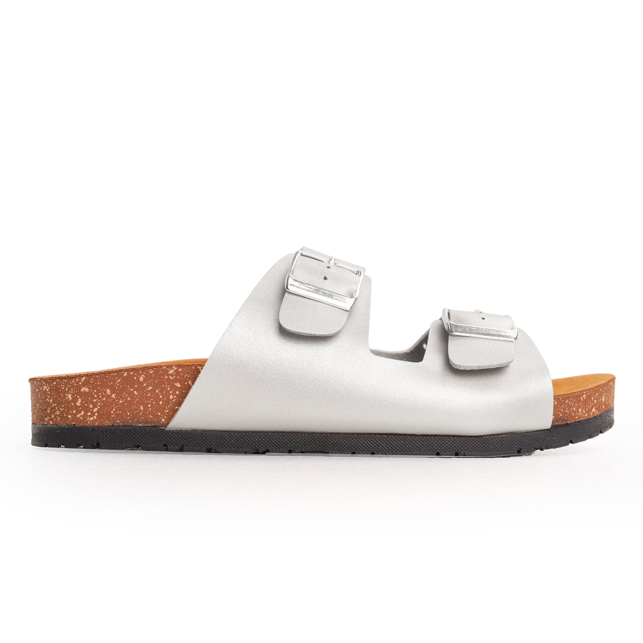 Cocobelle Straps Slide Genuine Leather Silver