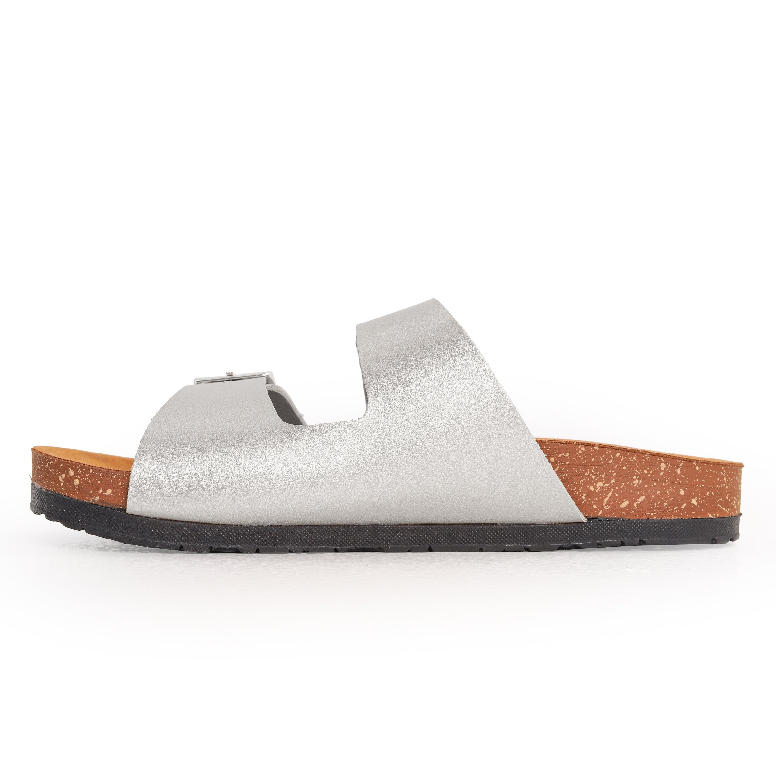 Cocobelle Straps Slide Genuine Leather Silver