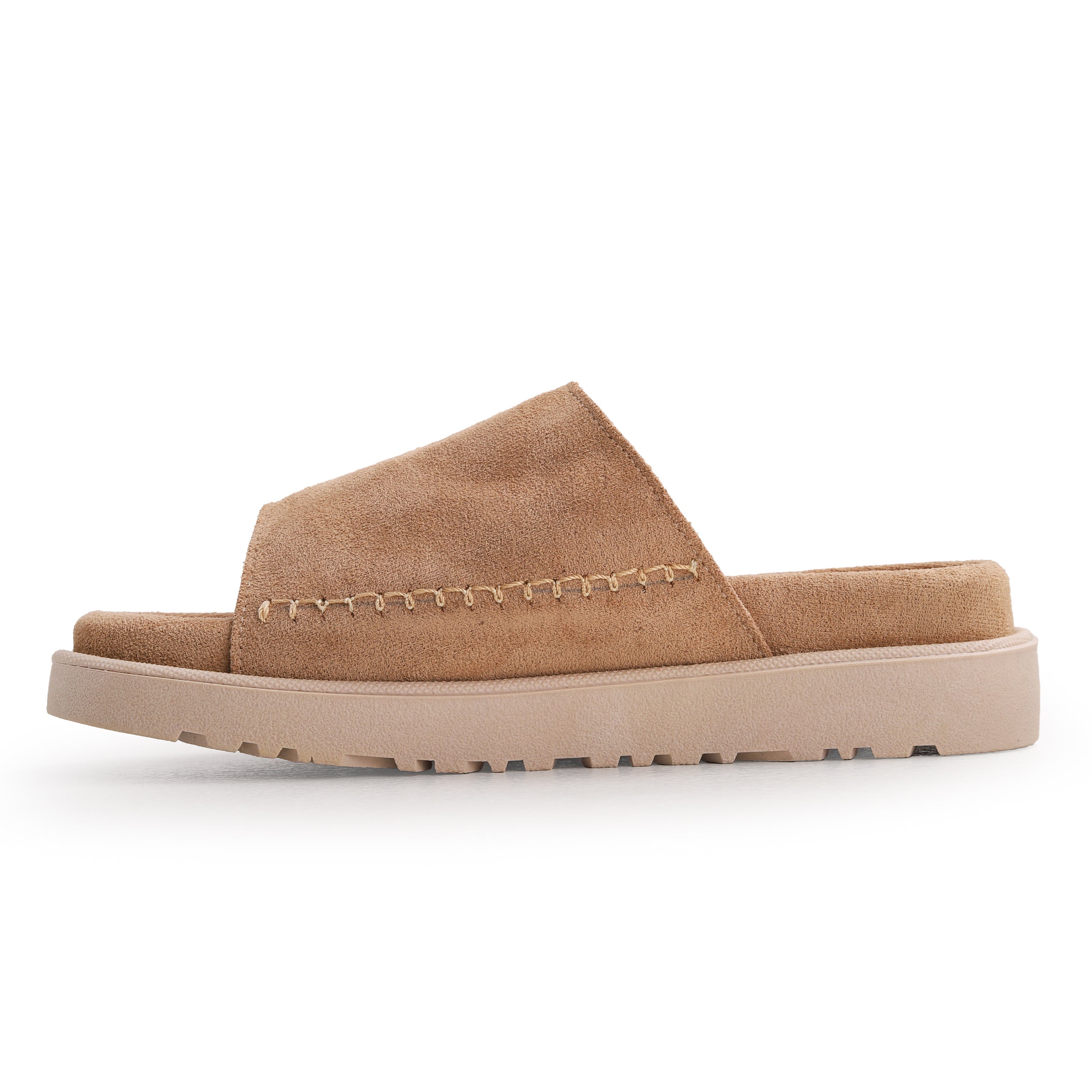 Crestina UGS Slide Suede Leather Beige