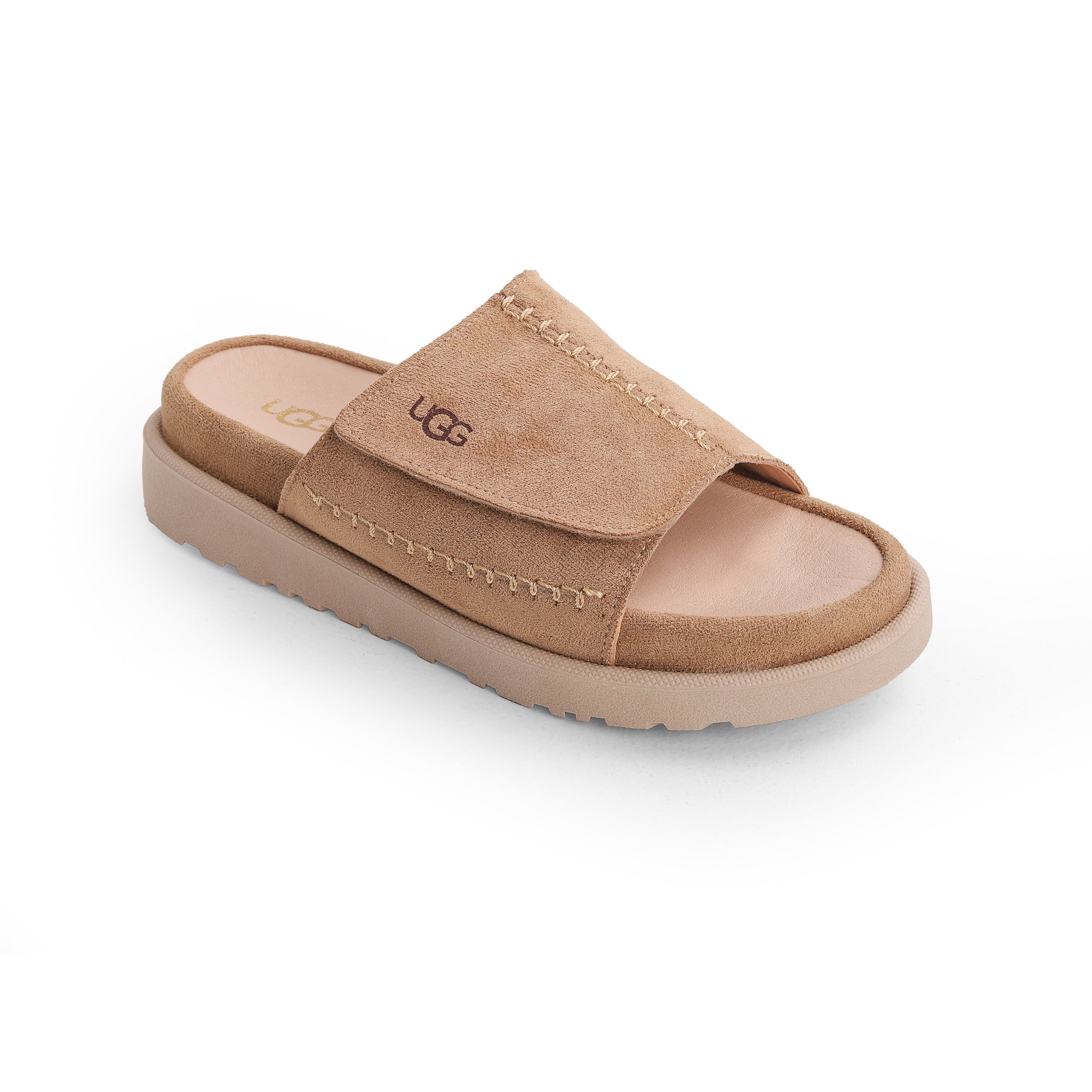 Crestina UGS Slide Suede Leather Beige