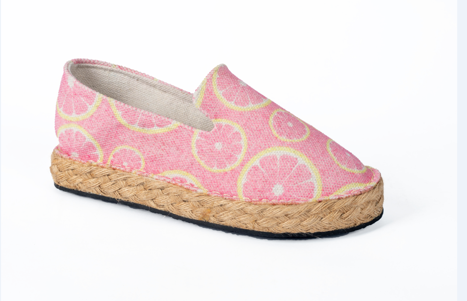 Raffia Shoes From Just Collection pink