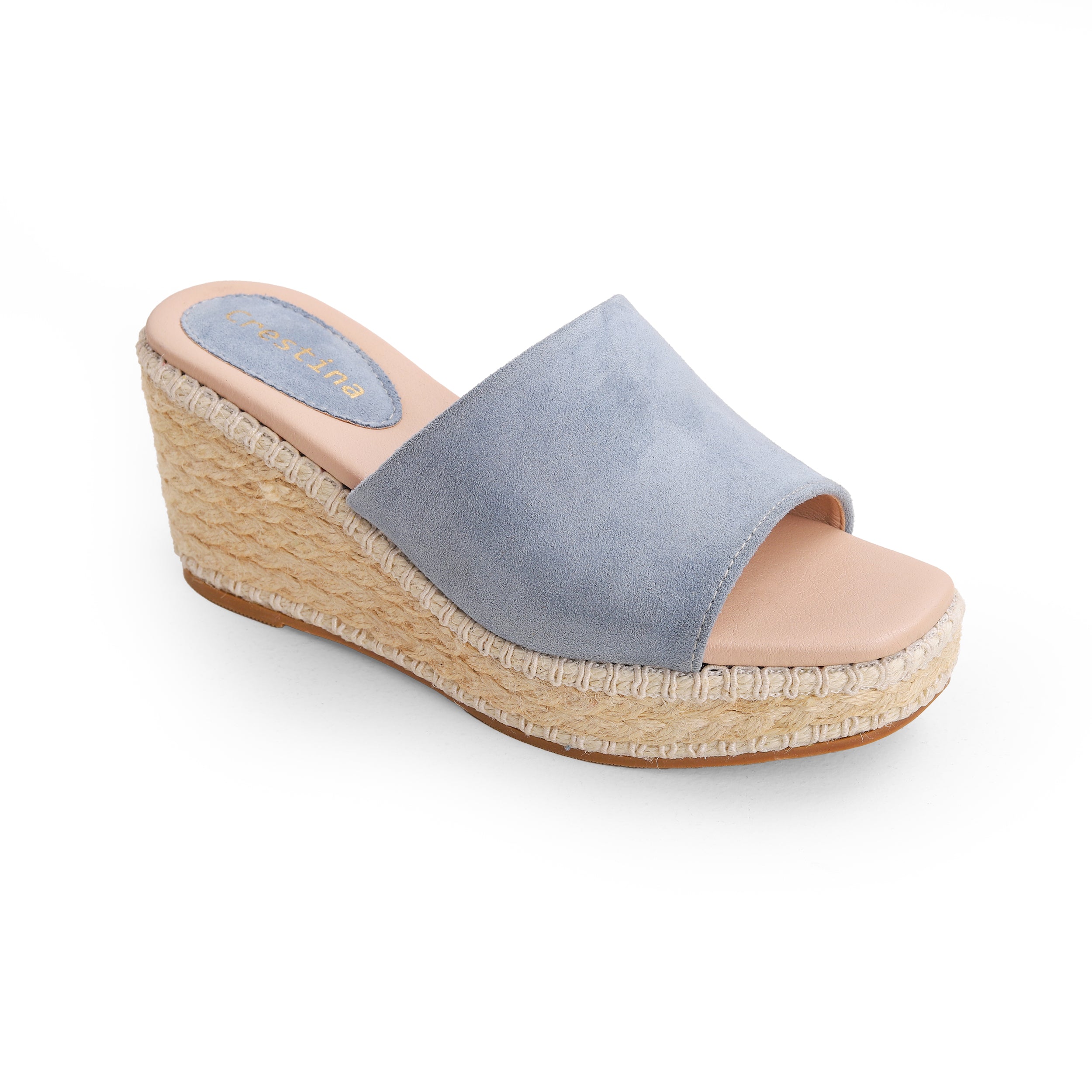 Crestina Raffia Heels 502 Blue