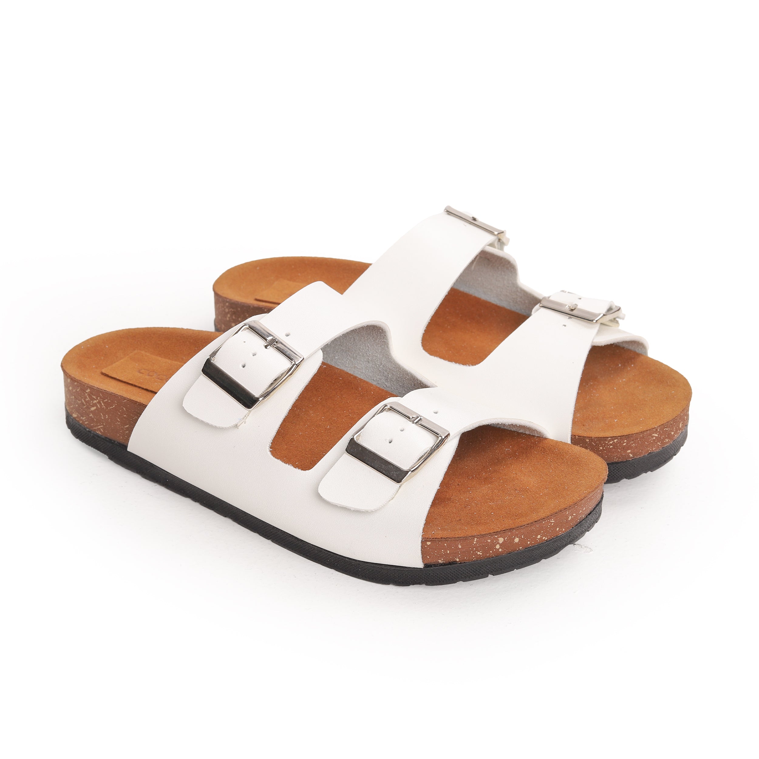 Cocobelle Straps Slide Genuine Leather White