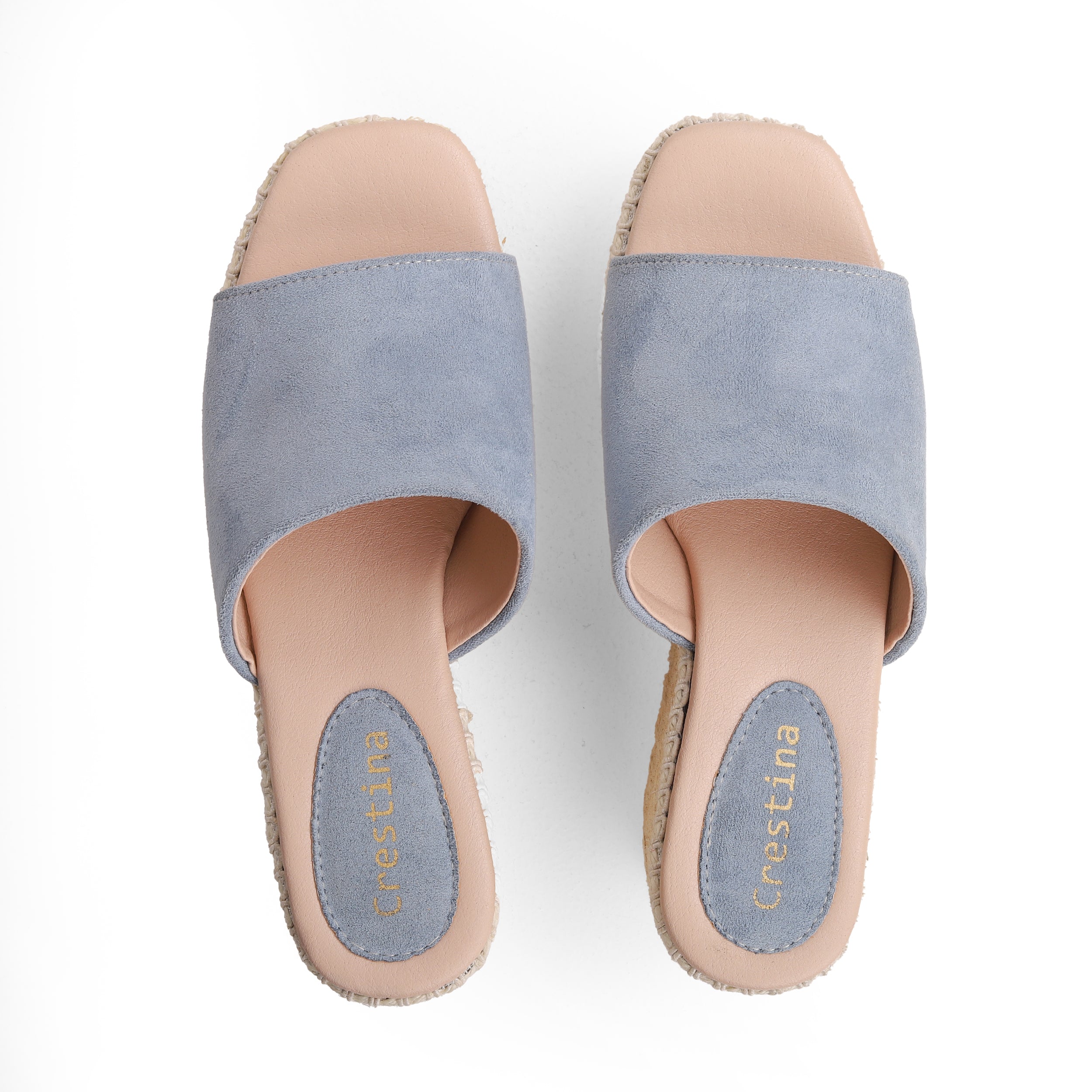 Crestina Raffia Heels 502 Blue