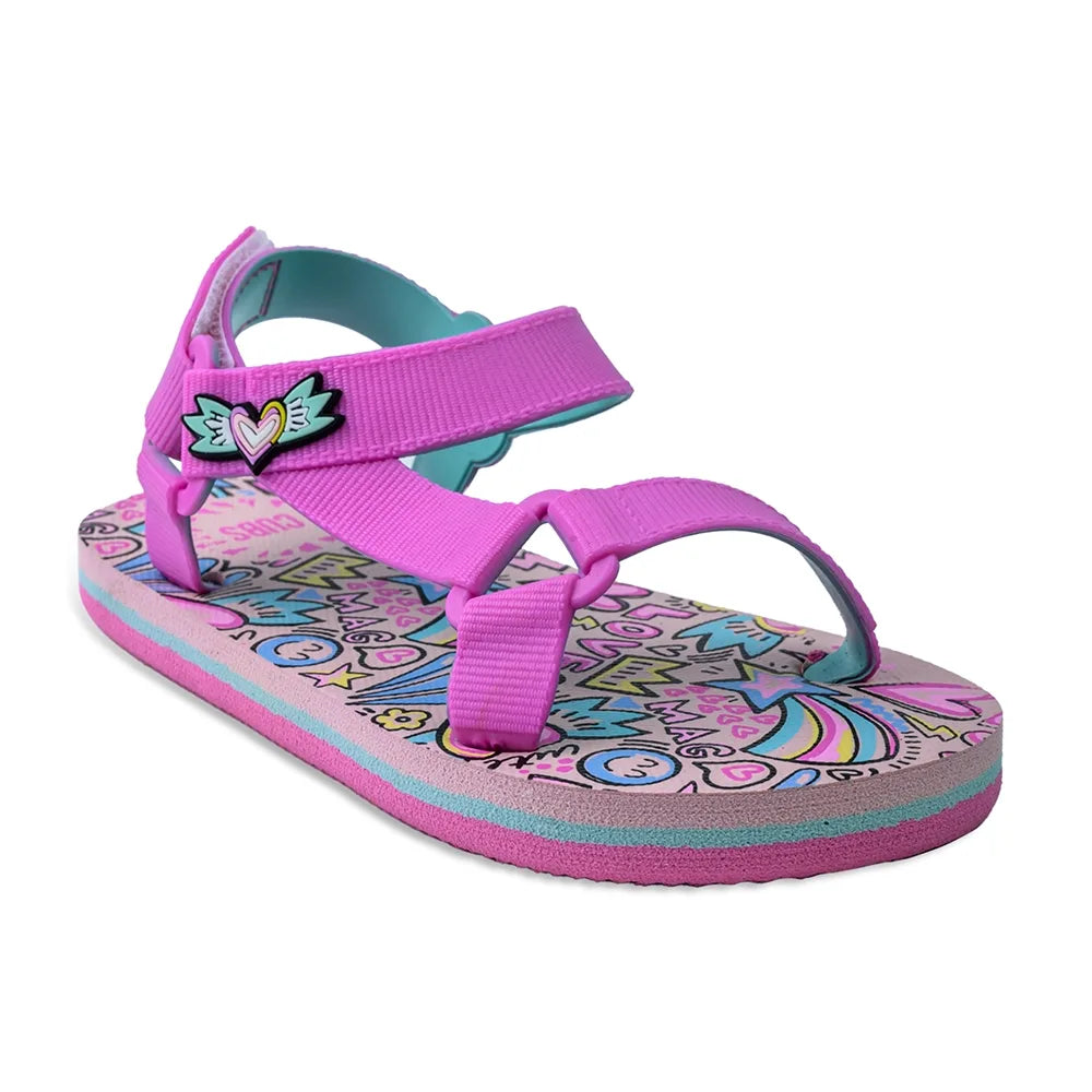 Sling Sandal Big Girl Hearts & Rainbows