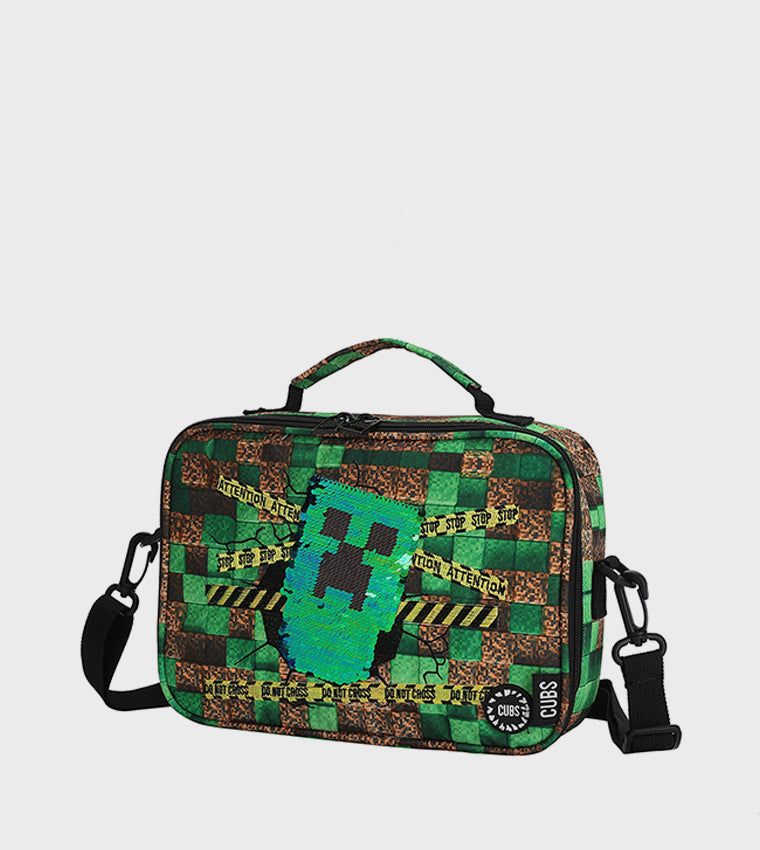 Mine Craft Sequined Lunch Bag