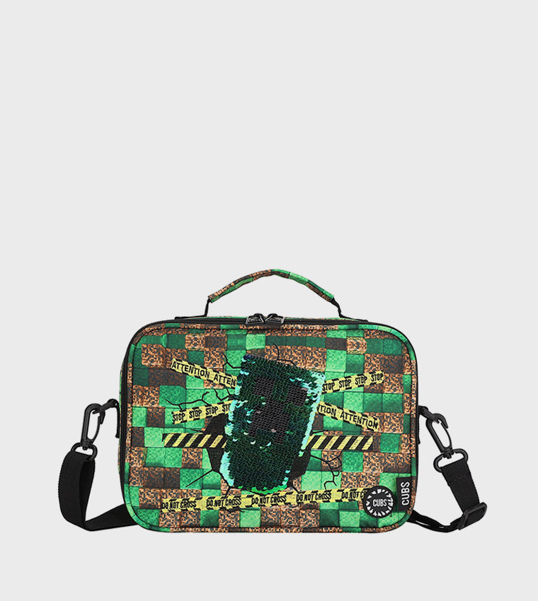 Mine Craft Sequined Lunch Bag