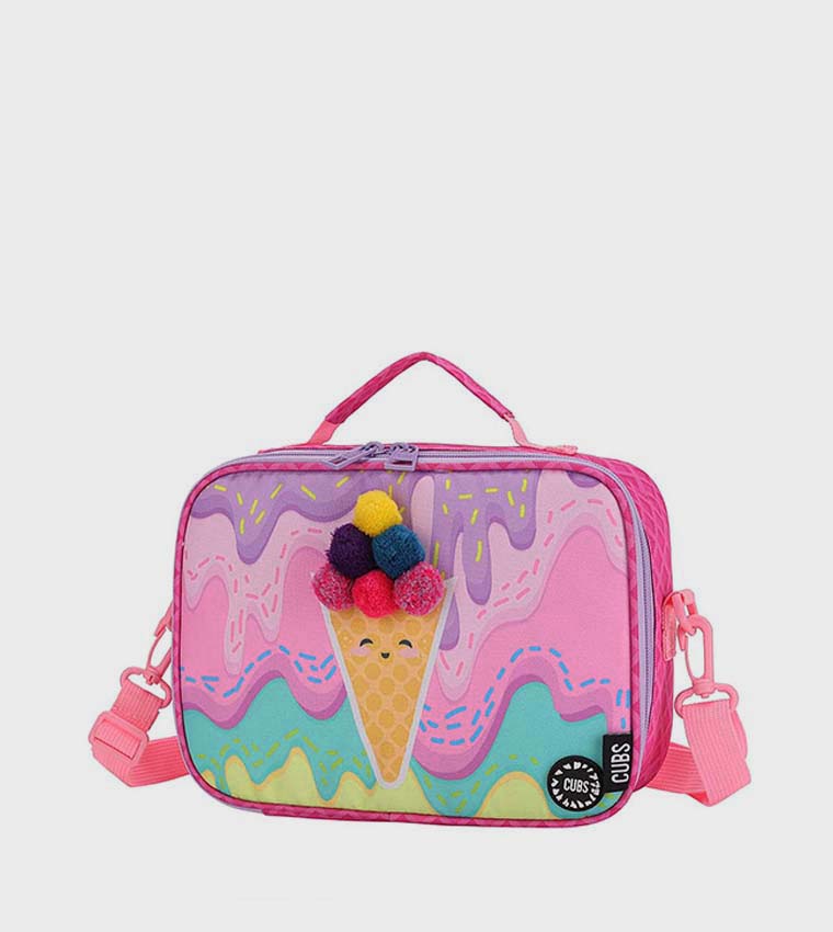 Pink Ice Cream Print Lunch Bag