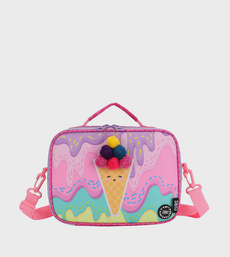 Pink Ice Cream Print Lunch Bag