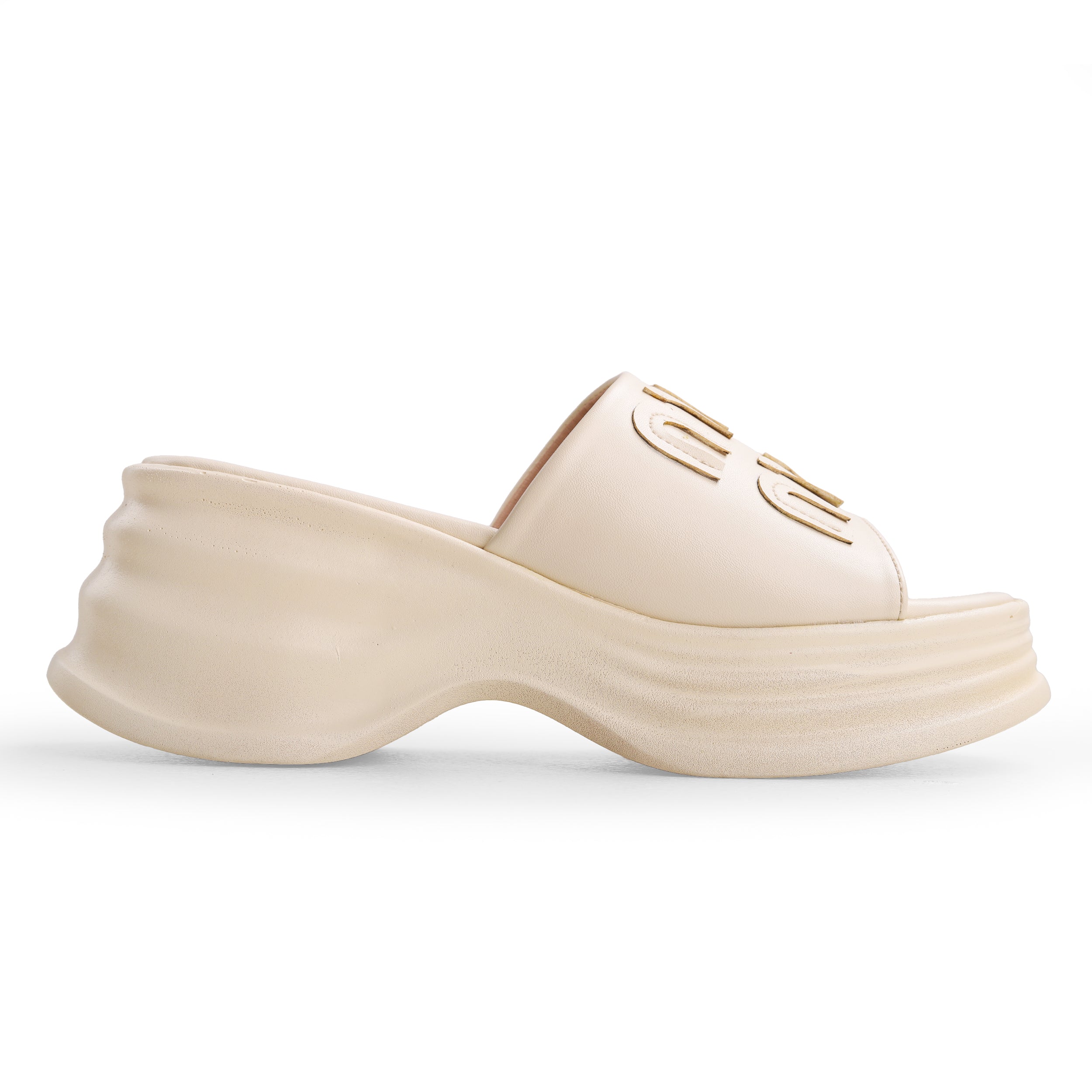 Crestina MIU MIU Slide in Beige