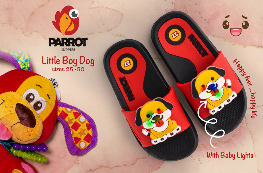 Baby Dog Red Slipper