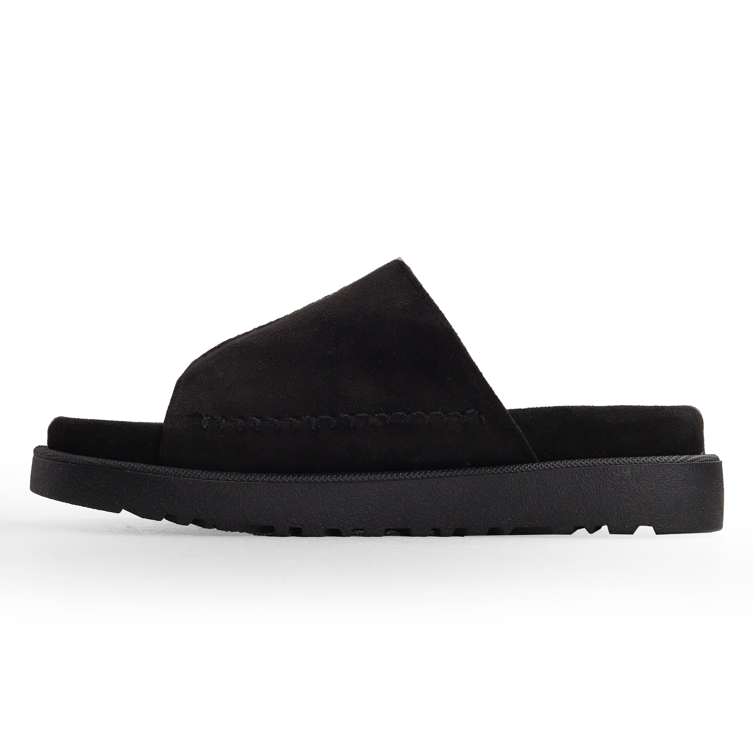 Crestina UGS Slide Suede Leather Black