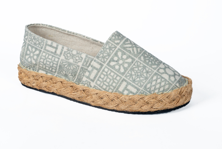 Raffia Shoes From Just Collection Grey