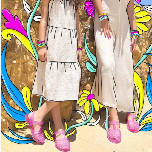 Jellies Jelly Flat Sandal For Girls Pink