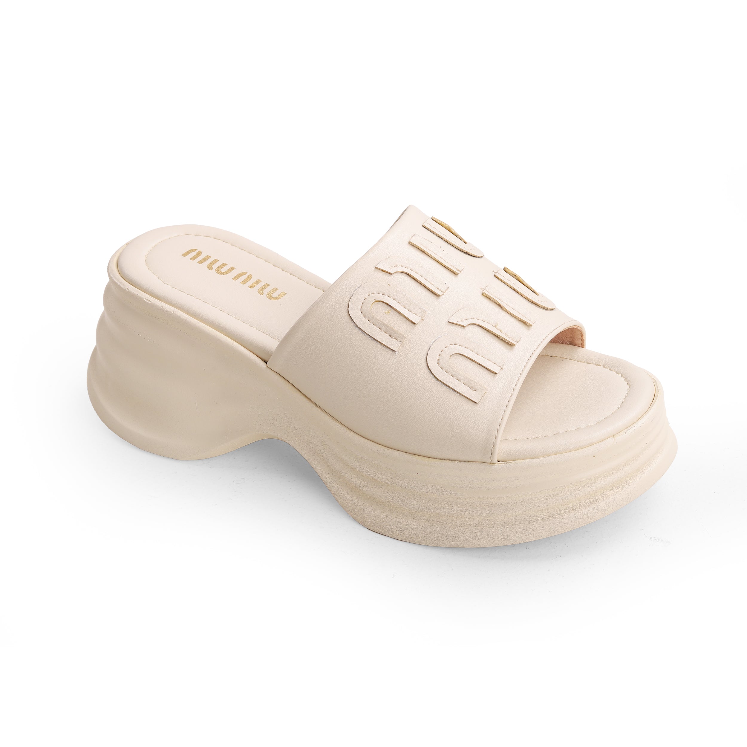 Crestina MIU MIU Slide in Beige