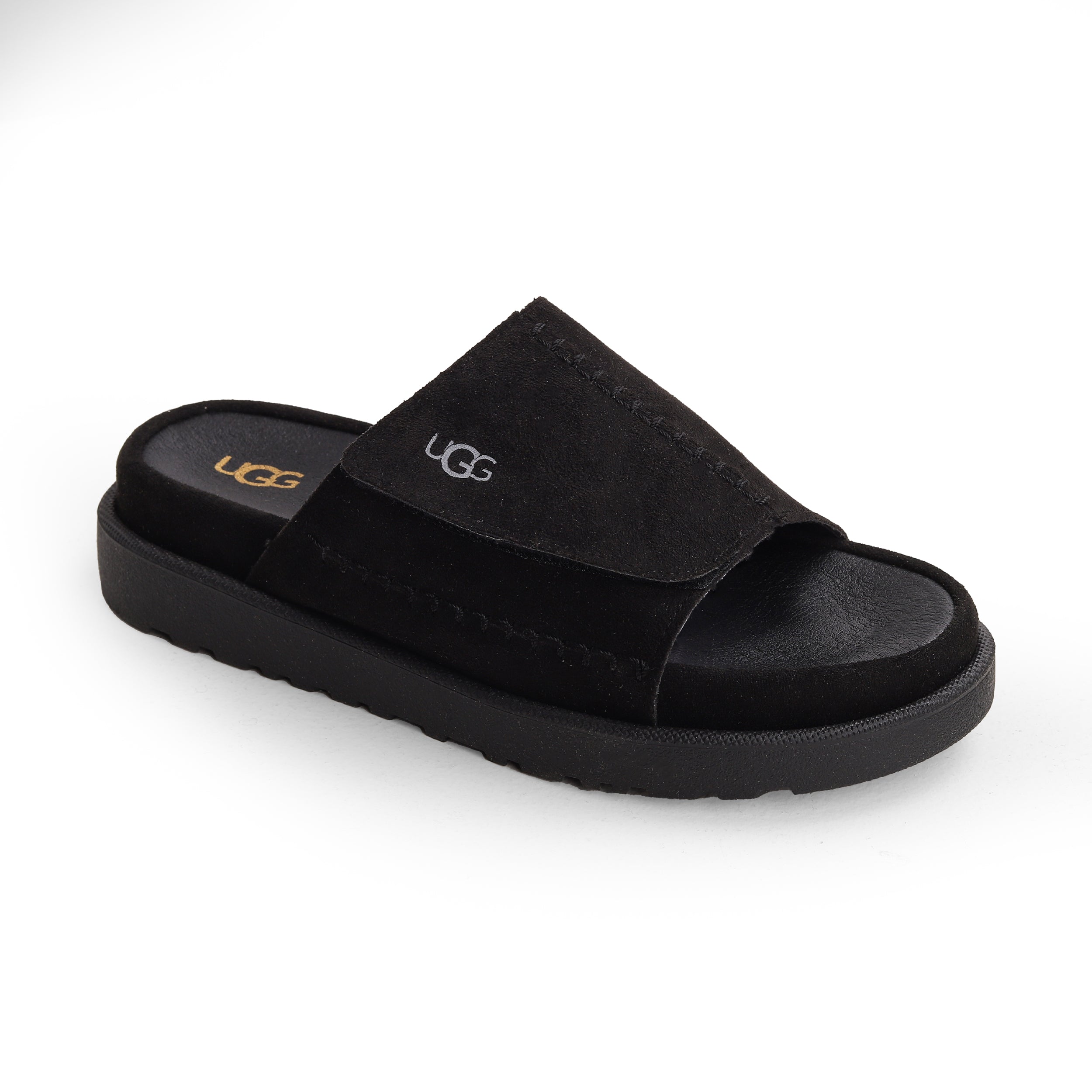 Crestina UGS Slide Suede Leather Black