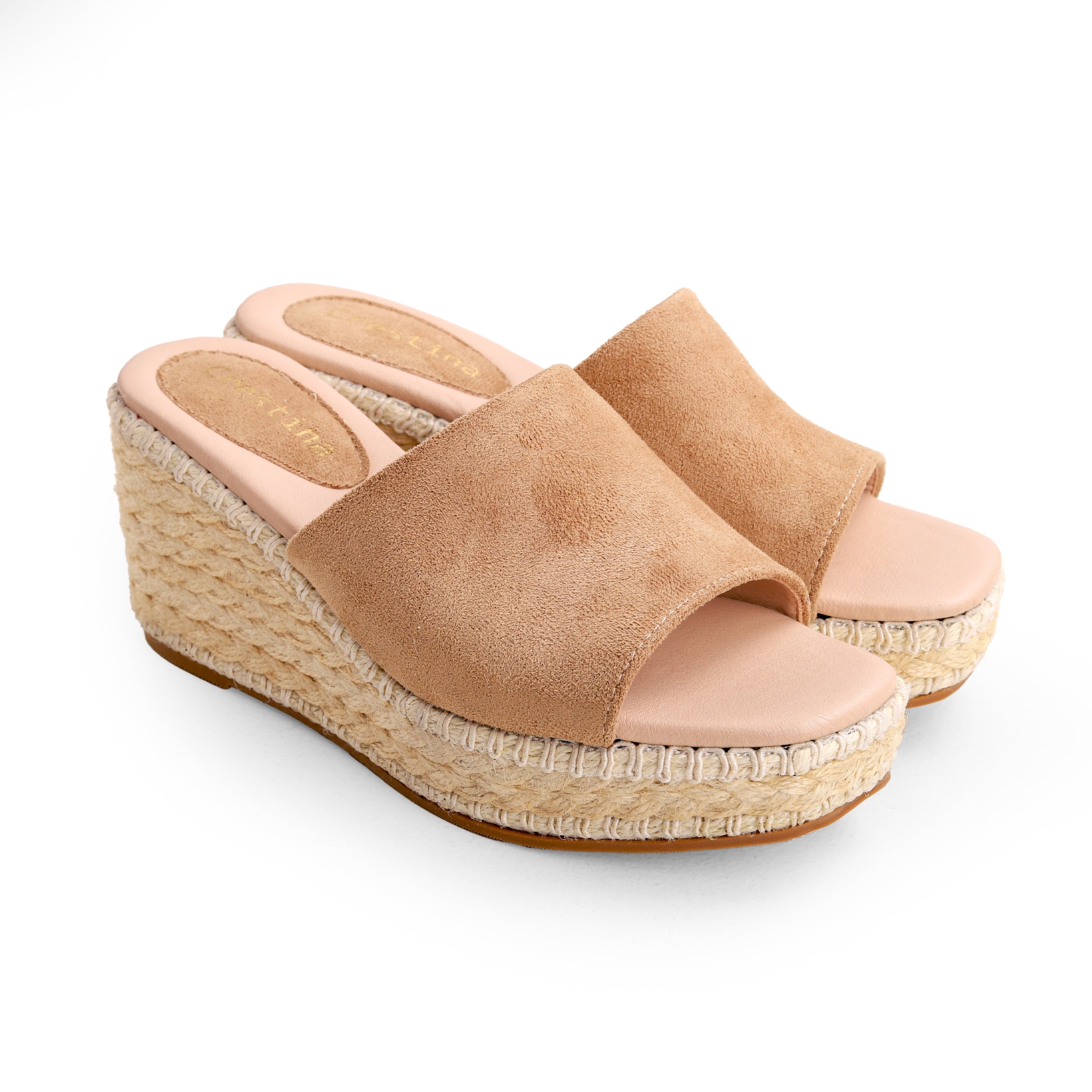Crestina Raffia Heels 502 Beige