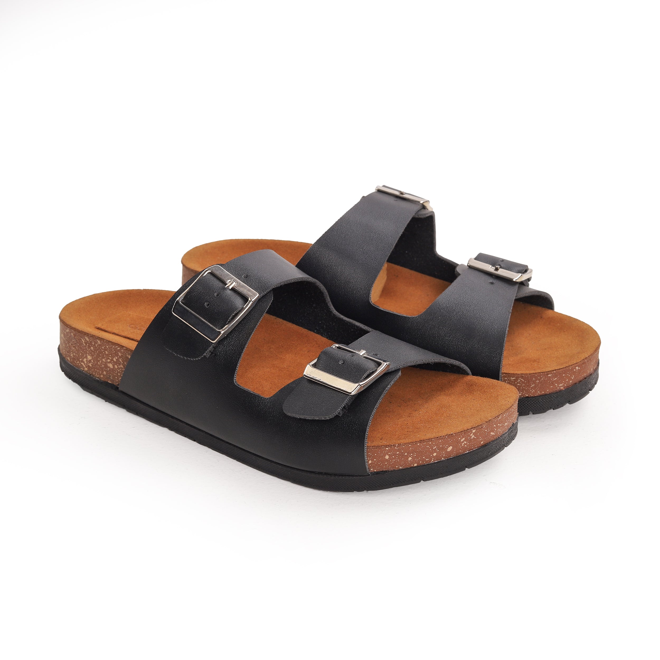 Cocobelle Straps Slide Genuine Leather Black