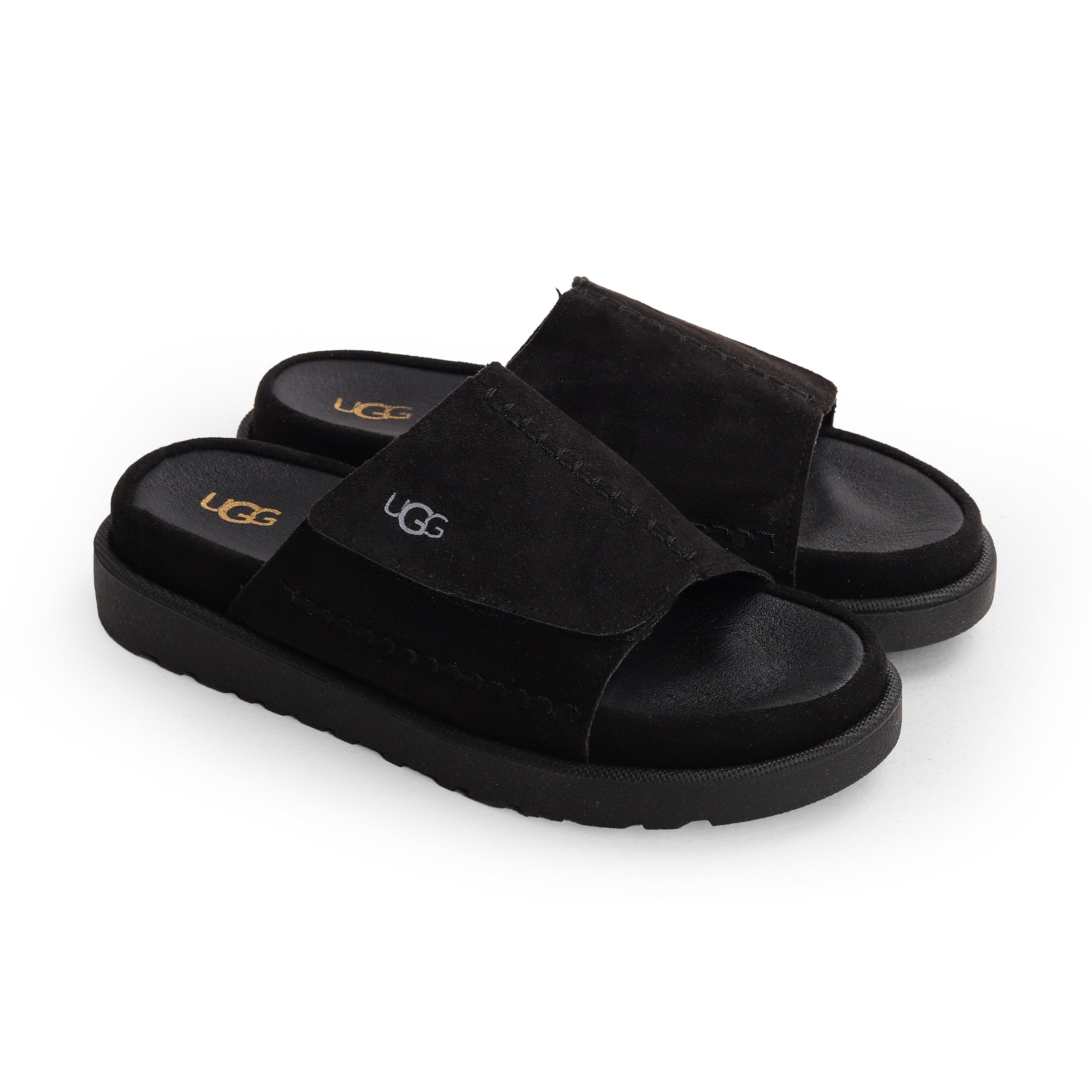 Crestina UGS Slide Suede Leather Black