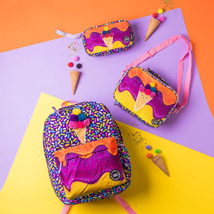 Junior Student Backpack – Purple Ice Cream