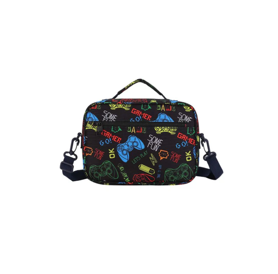 Junior Student Backpack Game Over Joystick Lunch Bag