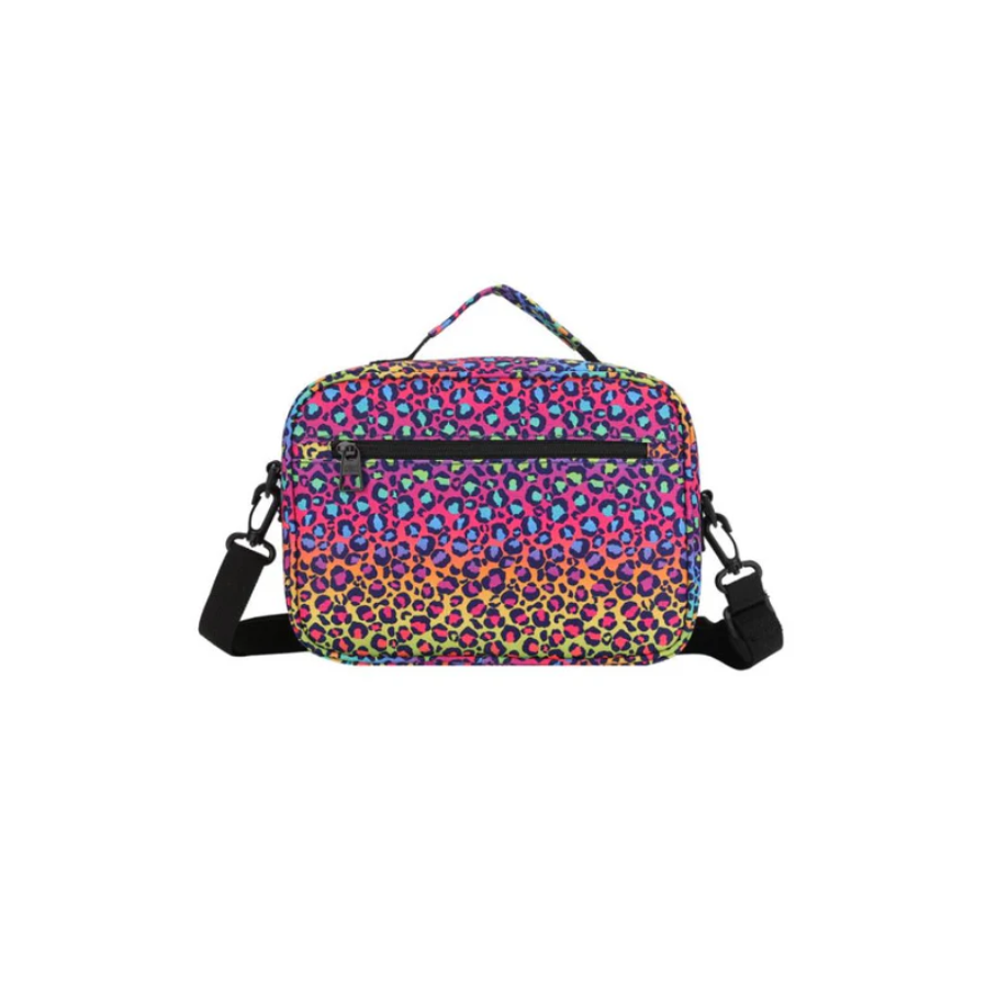 Junior Student Backpack Rainbow Leopard Lunch Bag