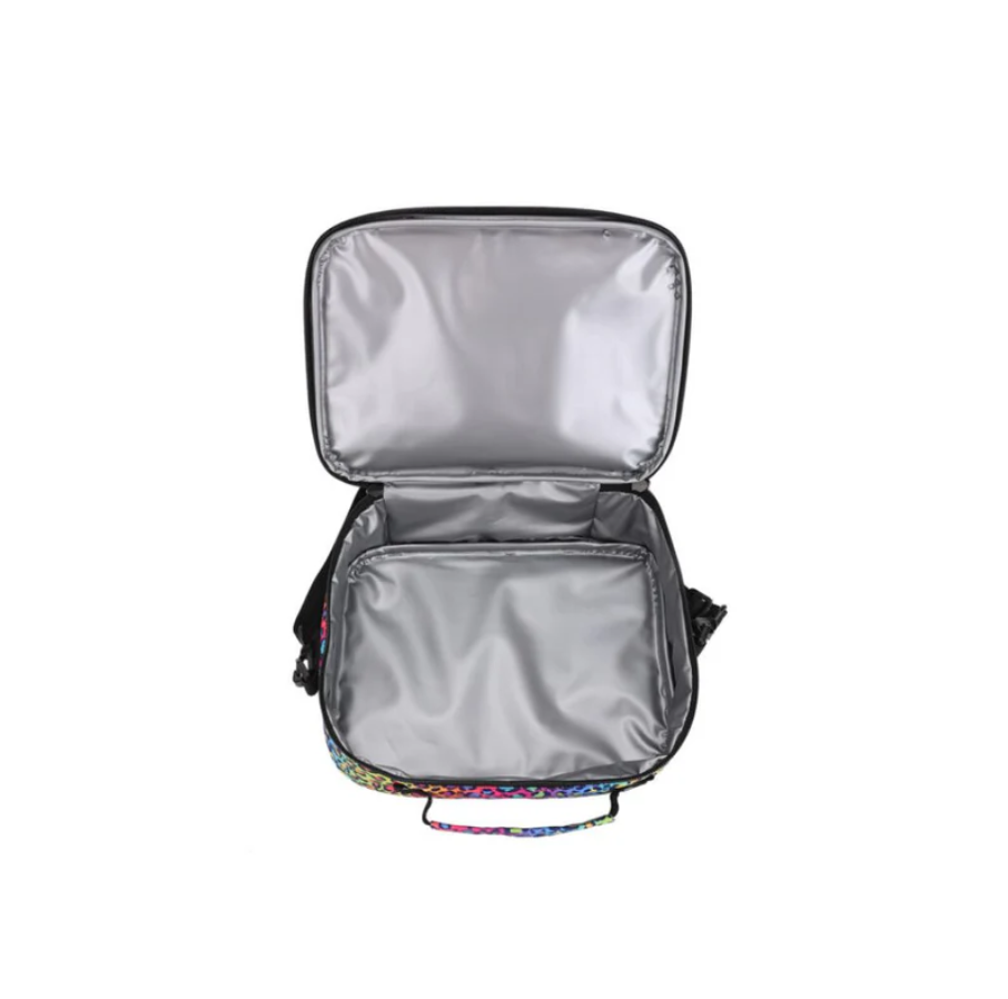 Junior Student Backpack Rainbow Leopard Lunch Bag