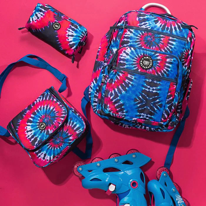 Two Tone Blue Tie Dye Lunch Bag