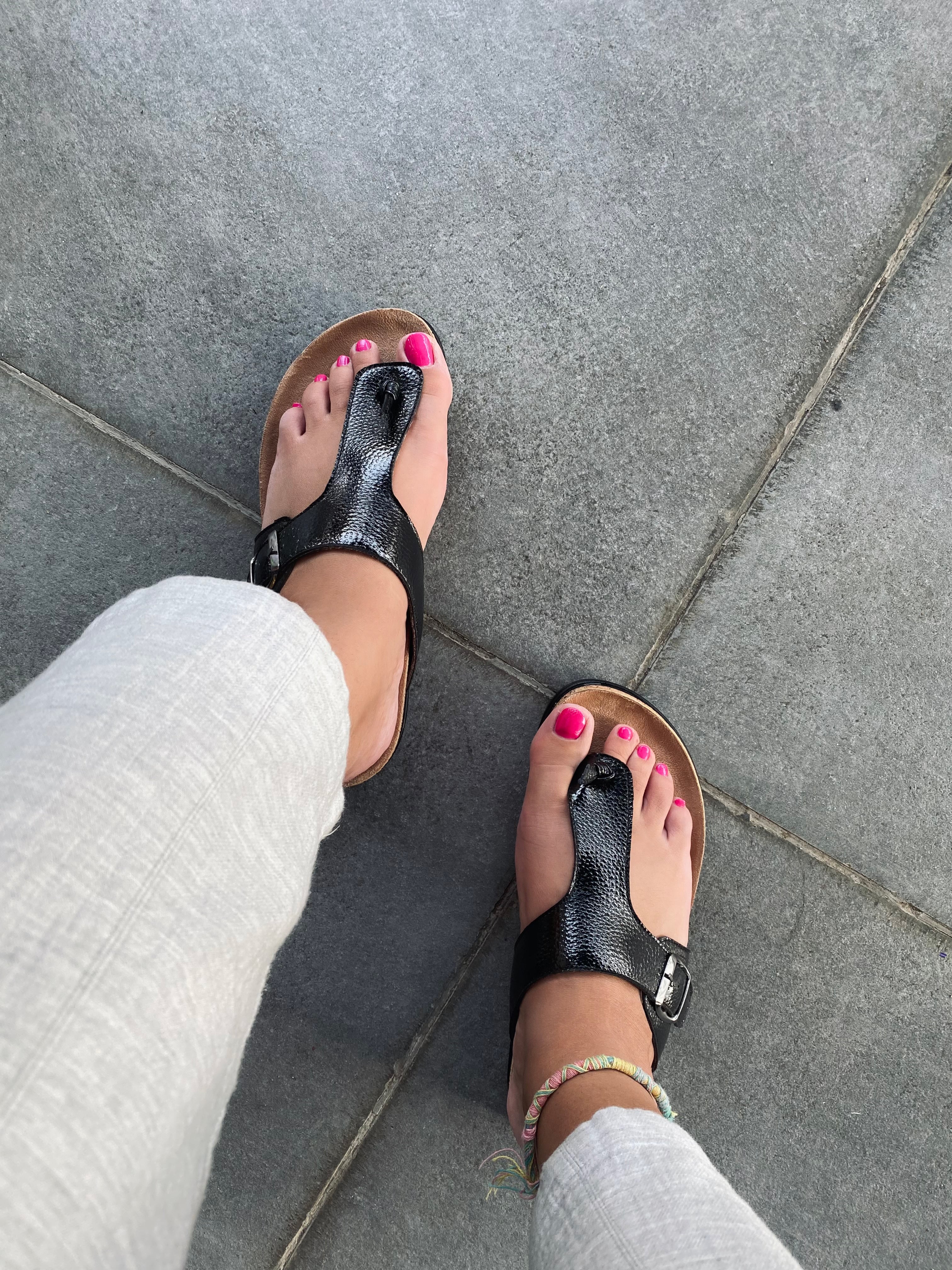 Lotfy Metallic Toe Slides 36502