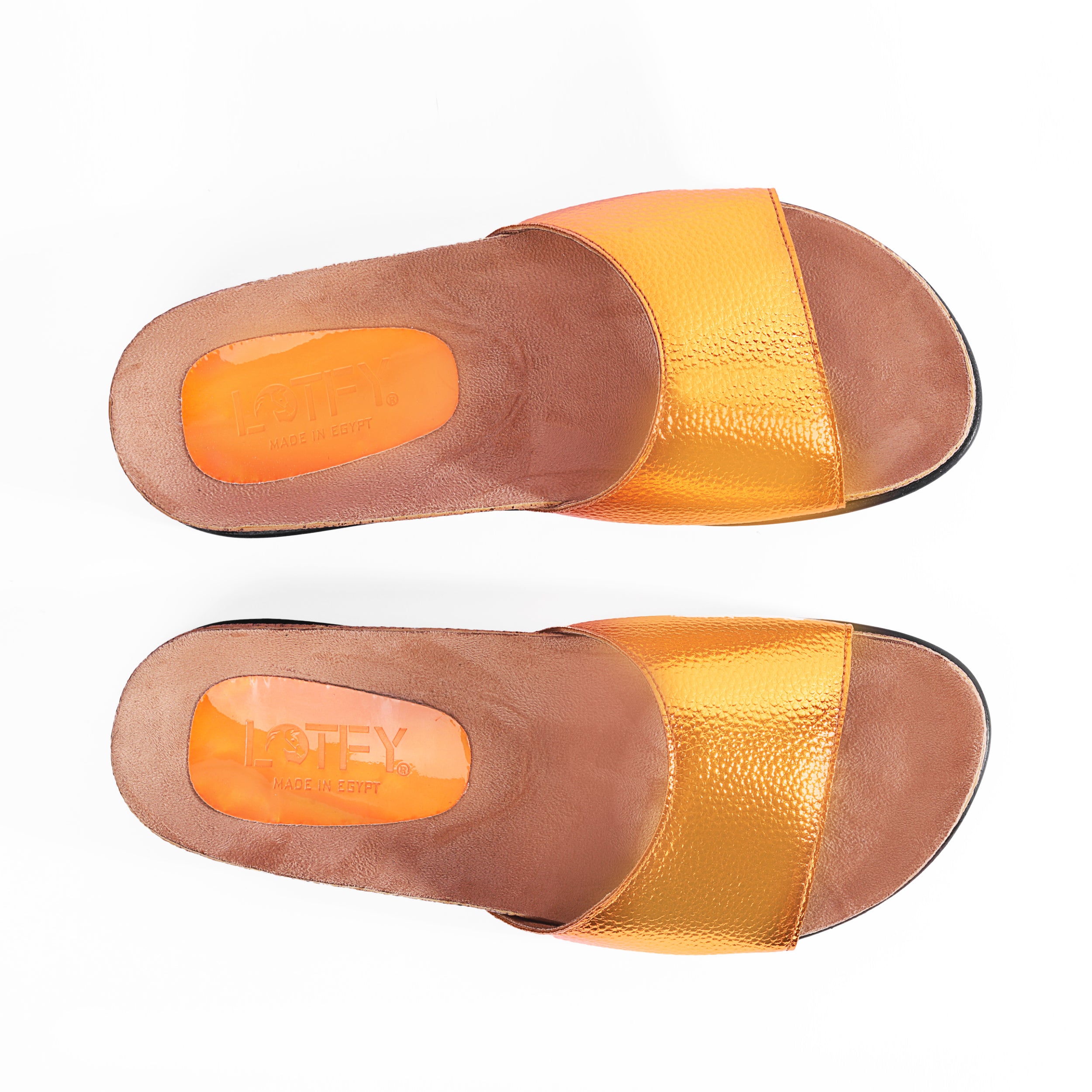 Lotfy Metallic Strap Slides 36501