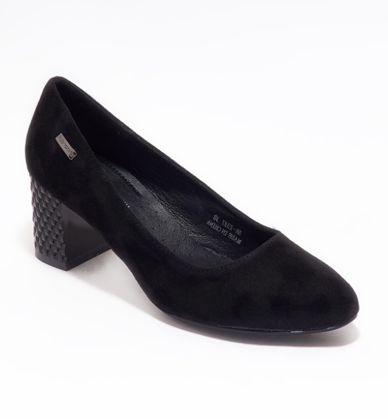 Shoeroom Suede High Heel Classic Shoes Black 2337