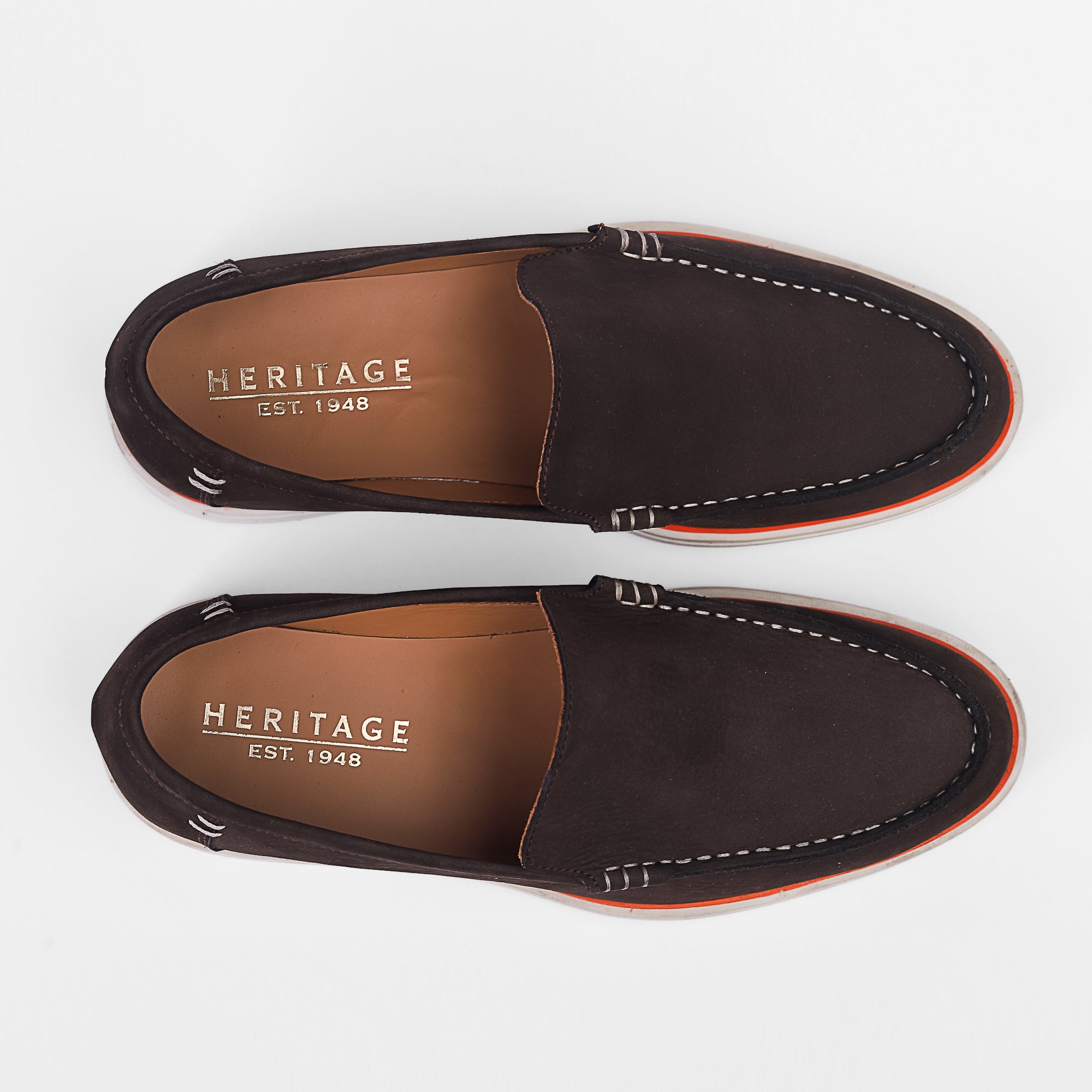 Heritage Suede Flat Loafers For Men Brown