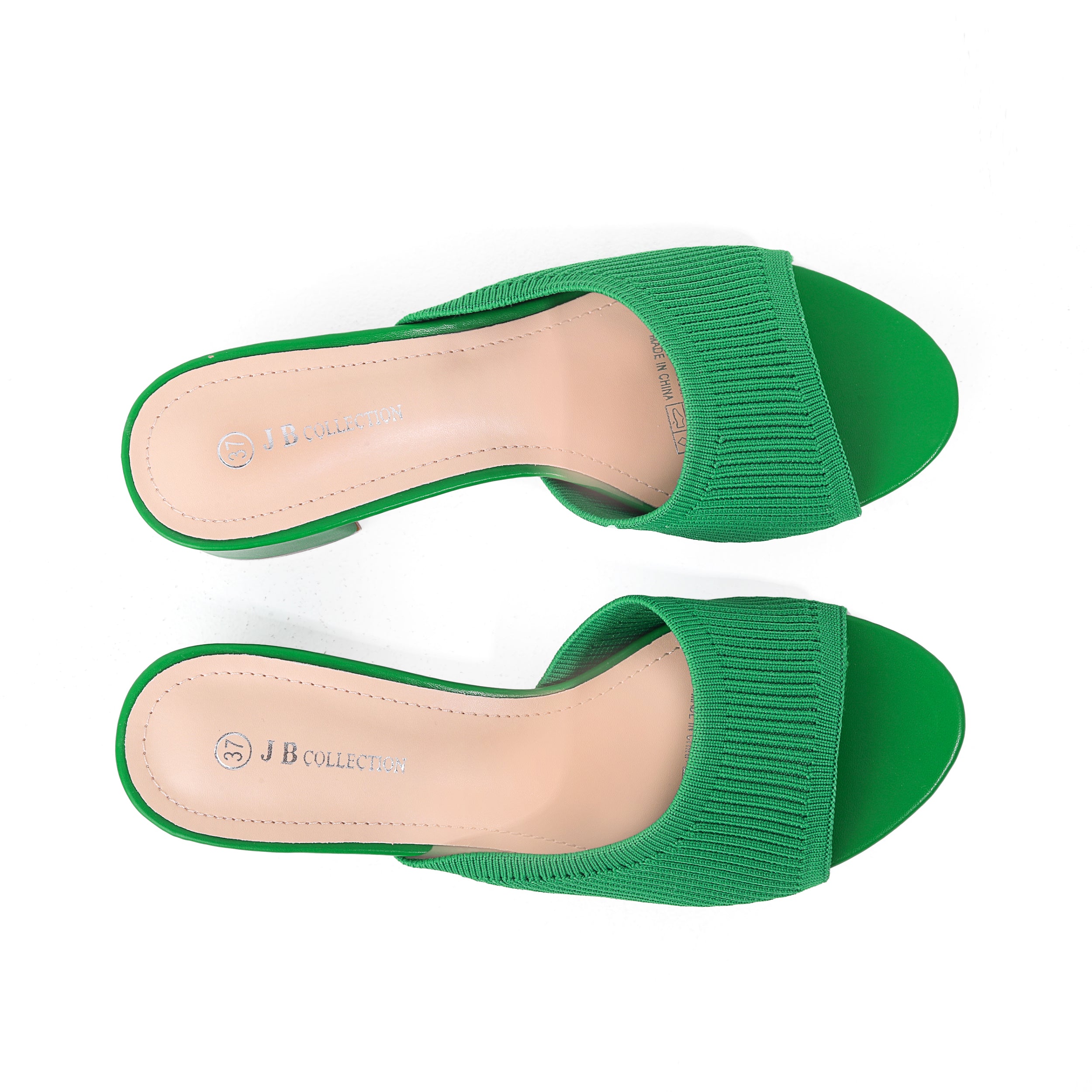 JB Collection High Heel Leather Slipper -A64