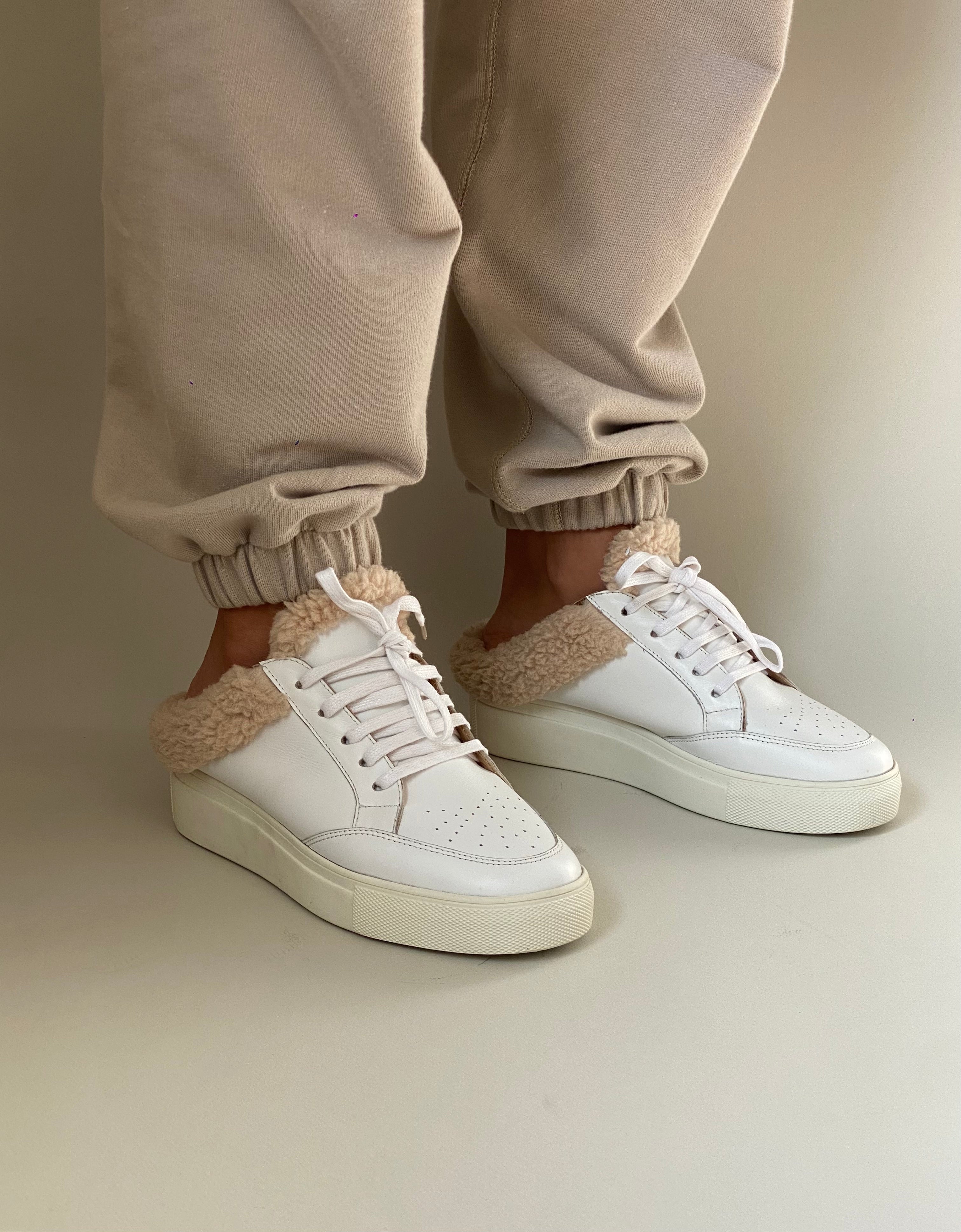Marcy Retro Shearling Mule Sneakers