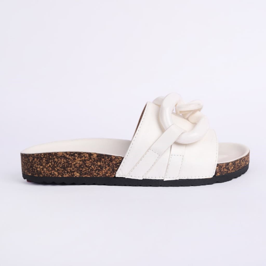 White Slipper wih Chain - JB Collection