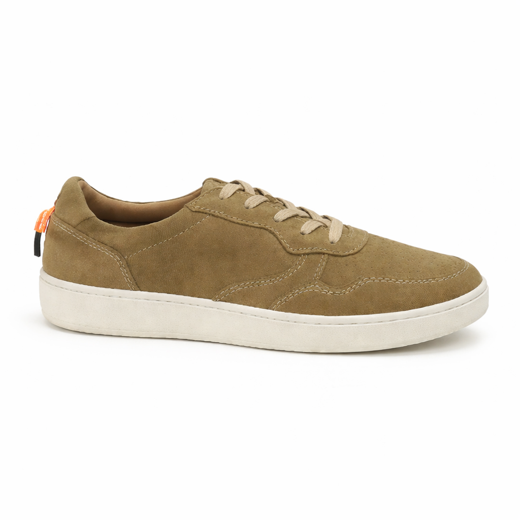 Grey Suede Lace-Up Sneakers for Men