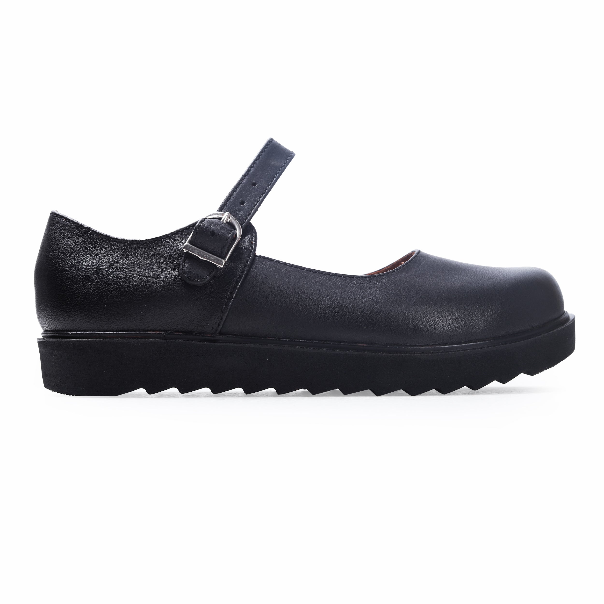 Black Shoes with Pull Tab for Kids (M) L05