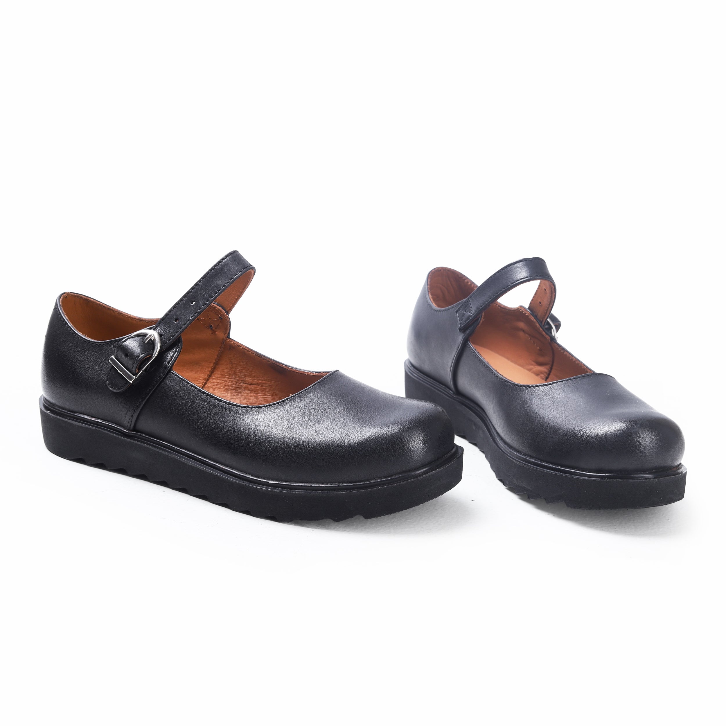 Black Shoes with Pull Tab for Kids (M) L05