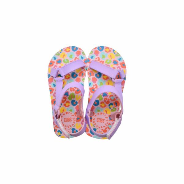 PURPLE LEOPARD GIRLS SLING CUBS SANDAL