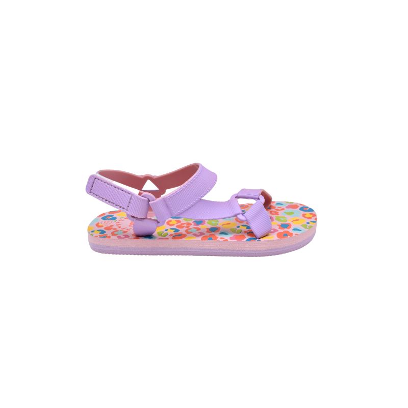 PURPLE LEOPARD GIRLS SLING CUBS SANDAL