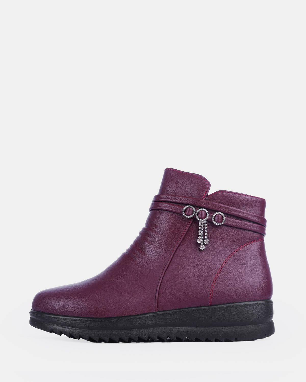 Women's Charm Strap Low Heel Ankle Boots