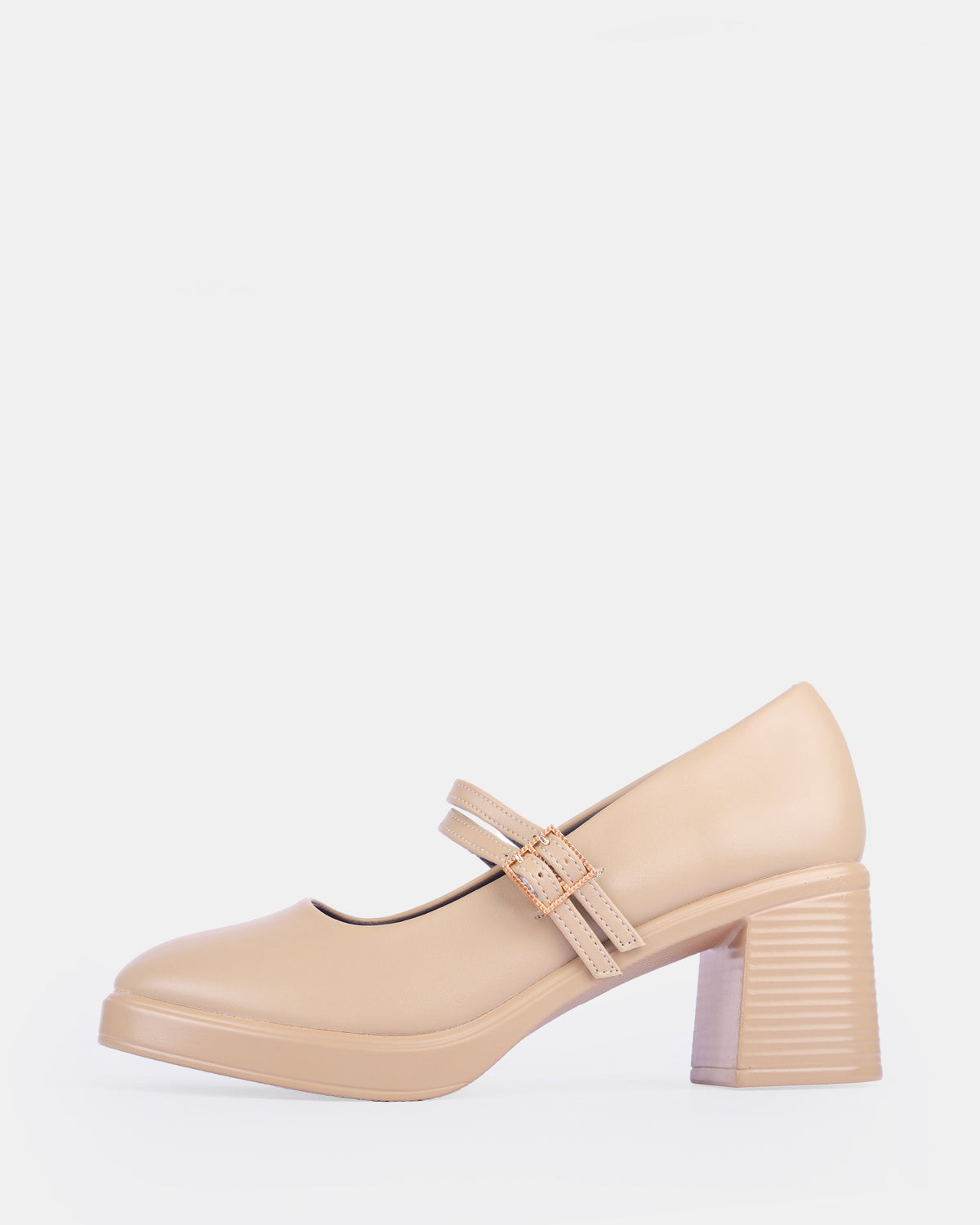 Women's Leather Mary Jane Block Heels