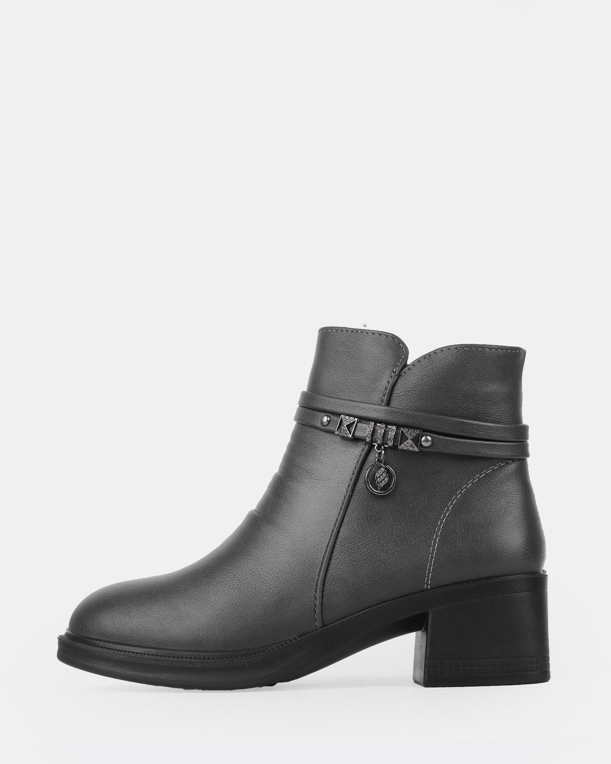 Women's Zip Detail Low Heel Ankle Boots