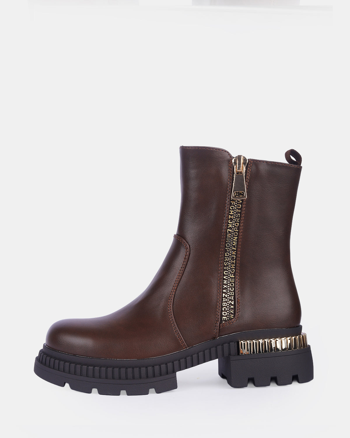 Women's Chunky Sole Zip Ankle Boots